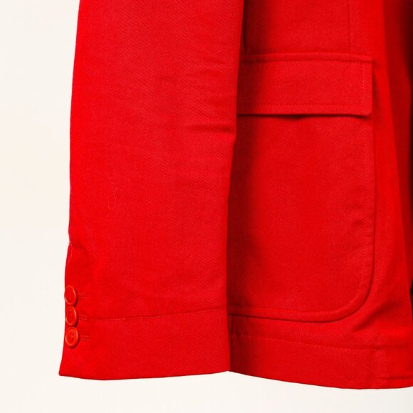 Band of Outsiders Red Cotton-Twill Tailored Blazer - Picture 6 of 9